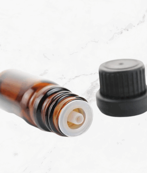 Envase vidrio con tapa 18 mm y plug cuenta gotas. (1)
